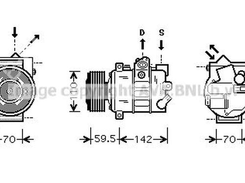 Used AC compressor AC compressor VW PASSAT B6 Variant (3C5) 1.9 TDI (105 hp) 34385712 34385712