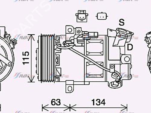 Used AC compressor AC compressor RENAULT CLIO IV (BH_) 1.2 TCe 120 (BHAU) (118 hp) 32510448 32510448