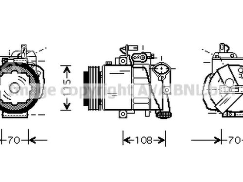 AC compressor VW POLO (9N_, 9A_) 1.2 | BP19740733M34 
