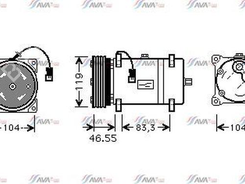 Used AC compressor AC compressor PEUGEOT 307 (3A/C) 2.0 HDi 110 (107 hp) 32632633 32632633