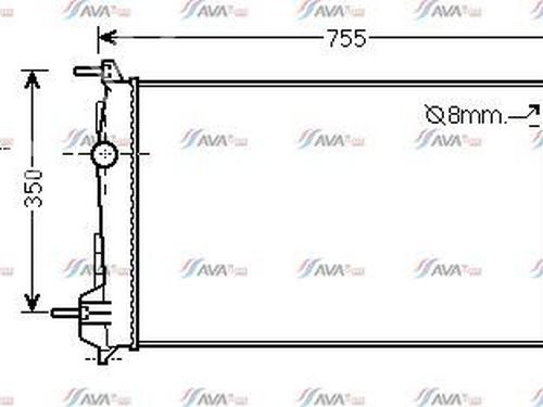Køler AUDI 80 B4 Saloon (8C2) 1.9 TDI (90 hp) 30163062