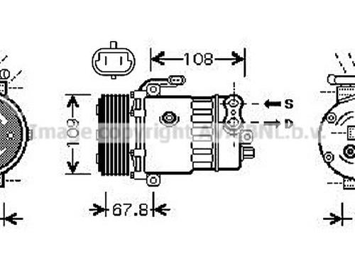 Used AC compressor OPEL ASTRA G Hatchback (T98) 1.2 16V (F08, F48) (75 hp) 20205917