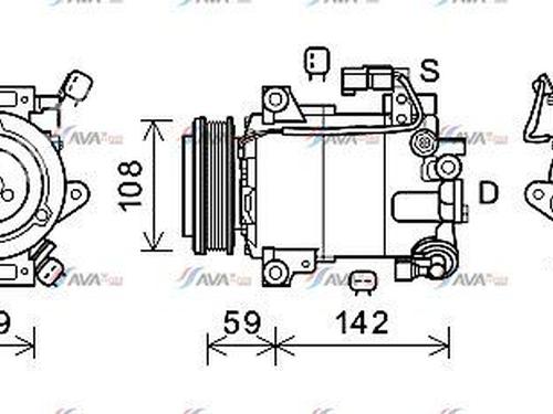 Compressor A/C FORD FIESTA VI (CB1, CCN) 1.0 (80 hp) 31691509