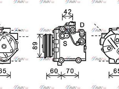 Used AC compressor AC compressor SUZUKI SWIFT III (MZ, EZ) 1.3 (RS413, ZC11S) (92 hp) 33807932 33807932