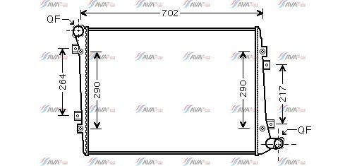 Water radiator VW GOLF V (1K1) 1.9 TDI 25933025 | B-Parts