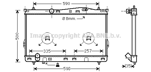 2401075 Radiator Water radiator HYUNDAI TRAJET (FO) 2.0 CRDi 24010764 | B-Parts