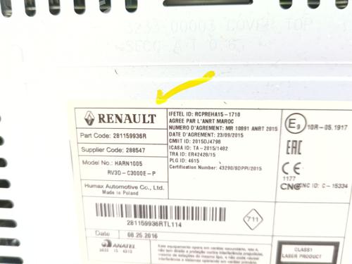 Radio DACIA SANDERO II 1.5 dCi 75 / Blue dCi 75 (B8JW, B8M4, B8AH, B8M7, B8M6) | BP39094189E6 - Image 4