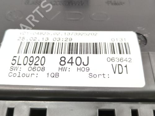 Instrument cluster SKODA YETI (5L) 1.2 TSI | BP25853130C47 
