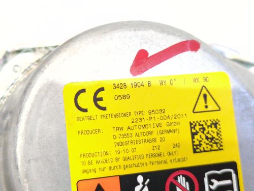 Rear right seatbelt OPEL ASTRA K (B16) 1.2 Turbo (68) | BP29251091I28 