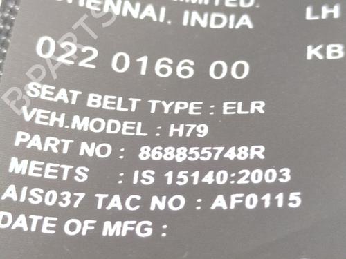 Front left seatbelt RENAULT DUSTER (HS_) 1.5 dCi 4x4 (HSMD) | BP38411638I26  - Image 6
