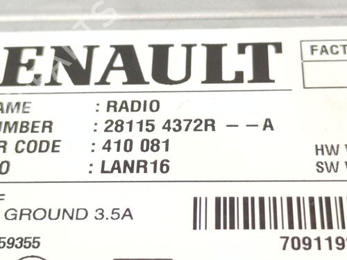 Radio RENAULT ESPACE V (JR_) 1.6 dCi 130 | BP28003720E6 