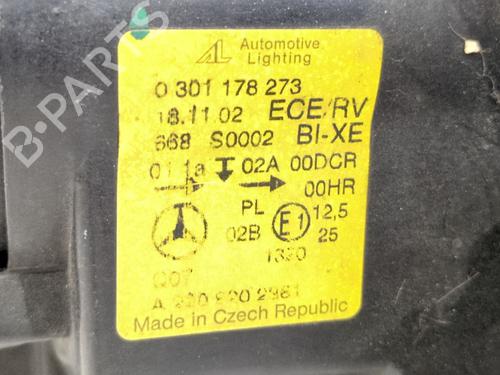 Left headlight MERCEDES-BENZ S-CLASS (W220) S 320 CDI (220.025, 220.125) | BP25031508C28 