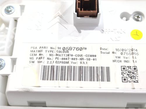 Instrument cluster PEUGEOT 2008 I (CU_) 1.6 HDi | BP29827293C47