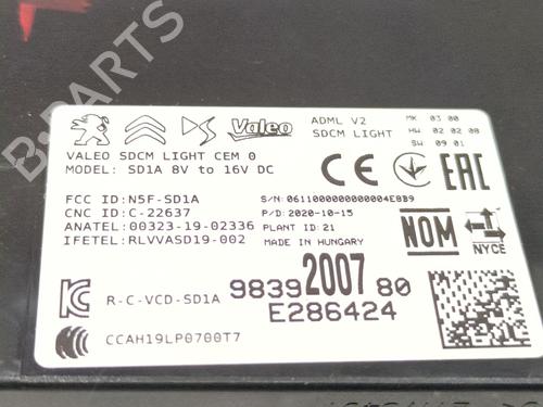 Electronic module PEUGEOT 2008 II (UD_, US_, UY_, UJ_, UR_, UC_) 1.2 PureTech 130 (USHNS, URHNS) | BP30573166M83