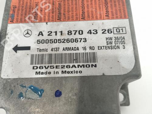 ECU airbags MERCEDES-BENZ E-CLASS (W211) E 320 CDI (211.022) | BP17815174M53 