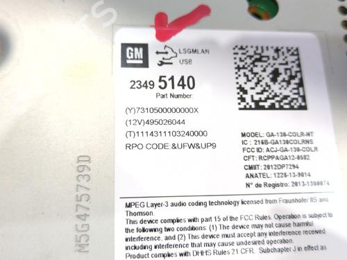 Radio OPEL ZAFIRA TOURER C (P12) 2.0 CDTi (75) | BP29734461E6 