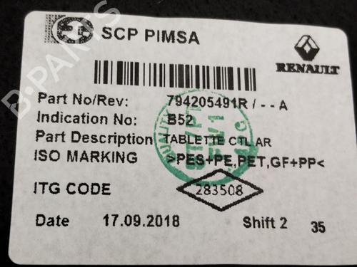 Rear parcel shelf DACIA SANDERO II  | BP30276136C85 