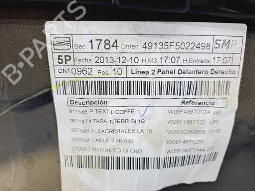 Front right panel SEAT LEON (5F1) | BP13472800C59 - Image 4