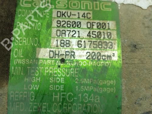 AC compressor NISSAN TERRANO II (R20) 2.7 TDi 4WD | BP18298715M34 