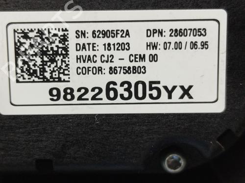 Climate control OPEL CROSSLAND X / CROSSLAND (P17, P2QO) 1.5 Turbo D (75) | BP30175715I5