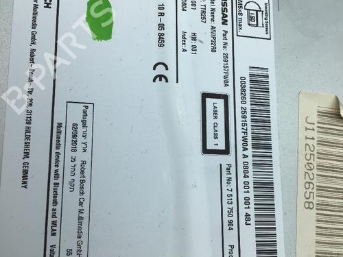 Radio NISSAN QASHQAI II (J11, J11_) 1.3 DIG-T | BP28414410E6 