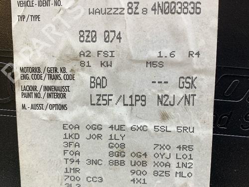 Electronic module AUDI A2 (8Z0) 1.6 FSI | BP39534105M83  - Image 7
