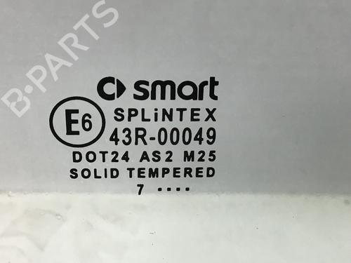 Front right door window SMART FORTWO Coupe (451) 1.0 Turbo (451.332) | BP20980897C19 