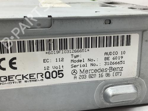 Radio MERCEDES-BENZ C-CLASS (W203) C 200 Kompressor (203.042) | BP18965173E6 