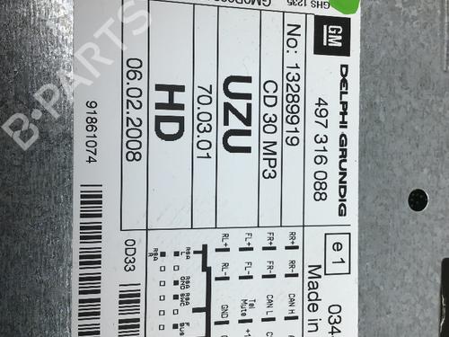 Radio OPEL CORSA D (S07) 1.0 (L08, L68) | BP18257113E6 