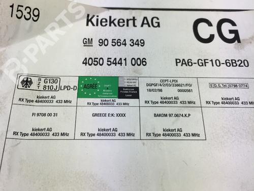 Comfort control module OPEL VECTRA B (J96) 1.6 i 16V (F19) | BP9163448M56 