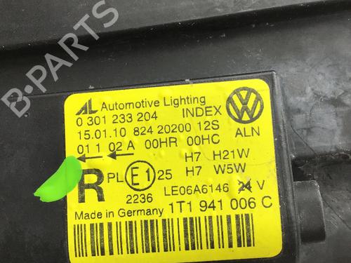 Right headlight VW TOURAN (1T1, 1T2) 1.4 TSI EcoFuel | BP27600779C29 