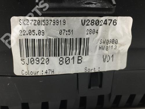 Cockpit SKODA FABIA II (542) 1.2 12V | BP10643472C47