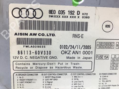 Radio AUDI A4 B7 Avant (8ED) 3.2 FSI quattro | BP22787199E6 