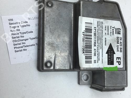 Used ECU airbags OPEL CORSA C (X01) 1.2 (F08, F68) (75 hp) 27708906
