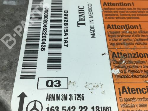 ECU airbags MERCEDES-BENZ M-CLASS (W163) ML 270 CDI (163.113) | BP12002938M53 