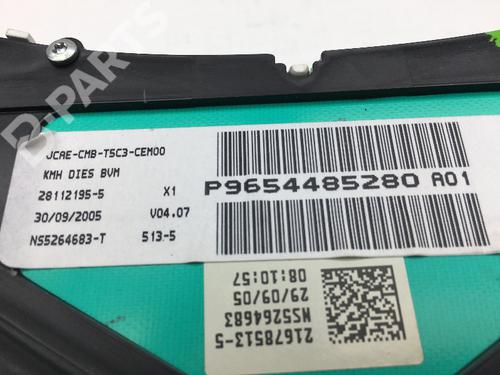 Instrument cluster PEUGEOT 307 Break (3E) 1.6 HDi 110 | BP10077264C47 