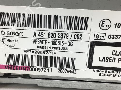 Radio SMART FORTWO Coupe (451) 1.0 Turbo (451.332) | BP20980907E6 