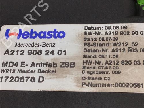 Sunroof engine MERCEDES-BENZ E-CLASS (W212) E 350 CDI (212.025) | BP23274479M60 
