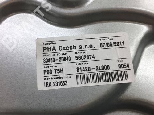 Rear right window mechanism HYUNDAI i30 (FD) 1.4 | BP6298139C25 