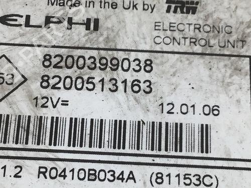 Engine control unit (ECU) RENAULT MODUS / GRAND MODUS (F/JP0_) 1.5 dCi (FP0F, JP0F) | BP22215805M57 