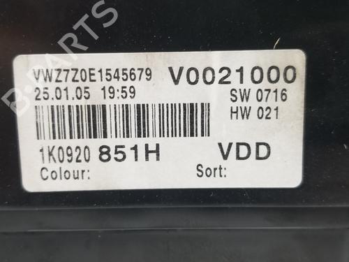 Instrument cluster VW GOLF V (1K1)  | BP18901788C47 