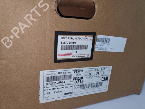 Left headlight TOYOTA AVENSIS Estate (_T27_)  | BP31624095C28 