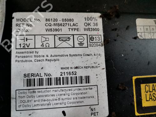 Radio TOYOTA AVENSIS Saloon (_T25_) 2.0 D-4D (CDT250_, CDT250R) | BP19168784E6 