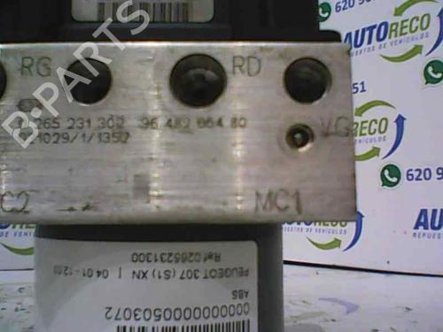 Used ABS pump PEUGEOT 307 (3A/C) 1.4 HDi (68 hp) 3172582