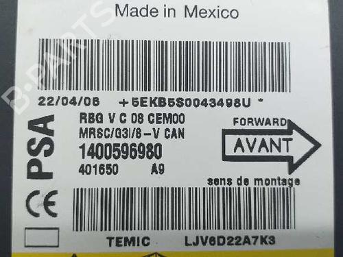 ECU airbags PEUGEOT 807 (EB_)  | BP8306443M53 