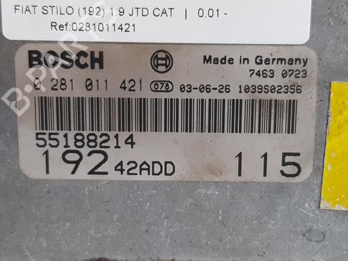 Engine control unit (ECU) FIAT STILO (192_)  | BP12430753M57 