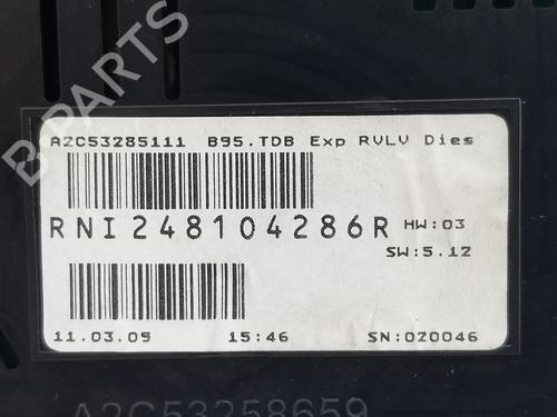 Instrument cluster RENAULT MEGANE III Hatchback (BZ0/1_, B3_) | BP28581036C47