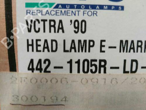 Faro derecho OPEL VECTRA A (J89) 1.7 TD (F19, M19) (82 hp) 3602316