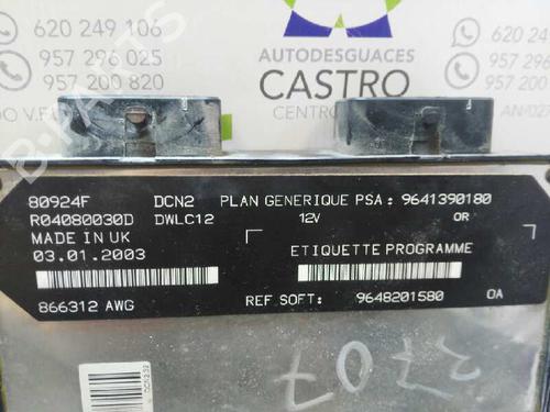 Engine control unit (ECU) PEUGEOT 206 Hatchback (2A/C) 1.9 D | BP6555952M57 