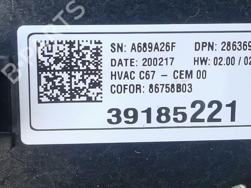Climate control OPEL CORSA F (P2JO)  | BP29434955I5 